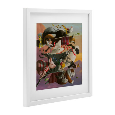 Thick As Thieves Animals Framed Print Under Glass, design by Heather Gauthier
