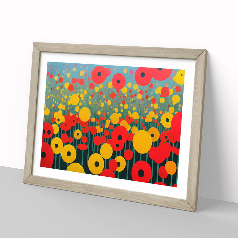 Grand Flower Market - Print, 25cm H x 34cm W, Oak