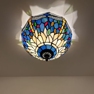 Tiffany Glass Flush Mount