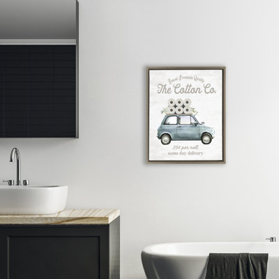 Cadre flottant de livraison de papier hygiénique en coton, design par lettré et doublé