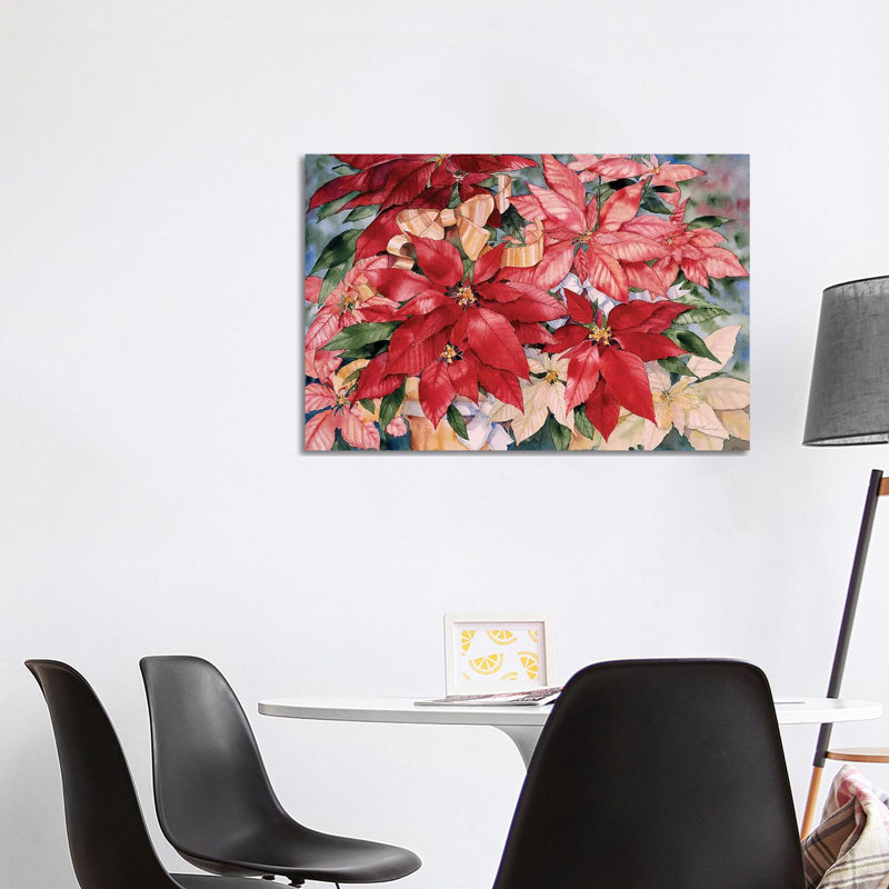 Poinsettia by Kathleen Parr McKenna - Gallery-Wrapped Canvas Giclée on Canvas, 101.6 cm H x 66.04 cm W, Wrapped Canvas