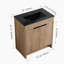 Meuble-lavabo simple autoportant de 30 po avec plateau en céramique Kimanh