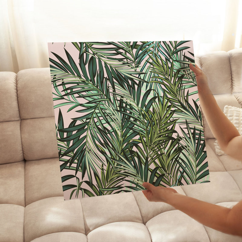 «Botanical Palm Leaves I», reproduction d'art sans cadre, H 10 po x l 10 po