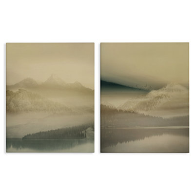 Ensemble de 2 toiles Misty Nature Awakening, design par Gemma Bardot