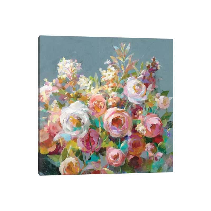 Joy Of The Garden Square II by Danhui Nai - Wrapped Canvas Gallery-Wrapped Canvas Giclée, 30.48 cm H x 30.48 cm W