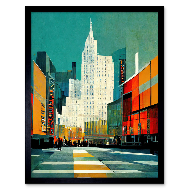 Broadway Manhattan New York Cityscape - Single Picture Frame Print