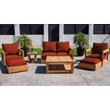 Chatsworth Outdoor 7 - Piece Teak Conversation Set