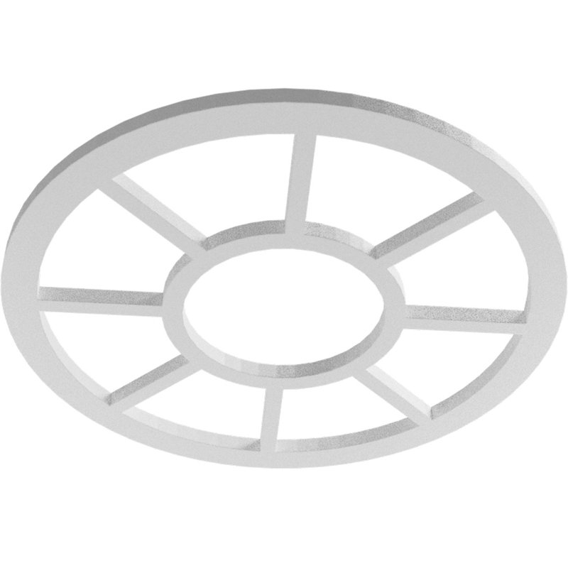 Médaillon de plafond de 18 po x 18 po x P 6 1/2 po x P 1/2 po Grace, H 18 po x l 18 po x P 0,50 po, Inachevé