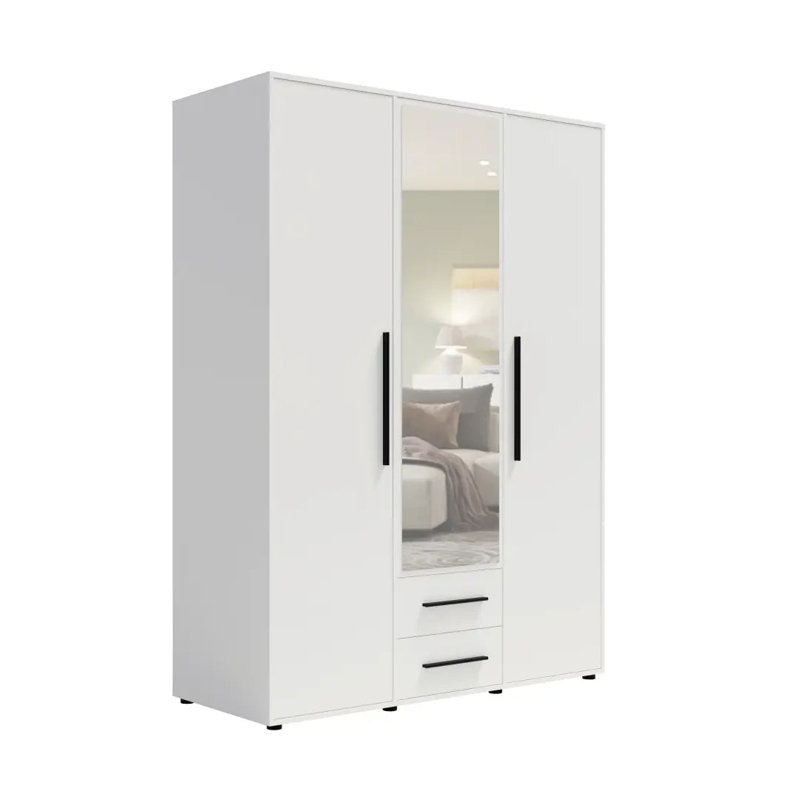 Sunde Manufactured Wood Wardrobe, White