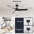 54'' 3 - Blade Propeller Ceiling Fan With Lights Kit And Remote Control