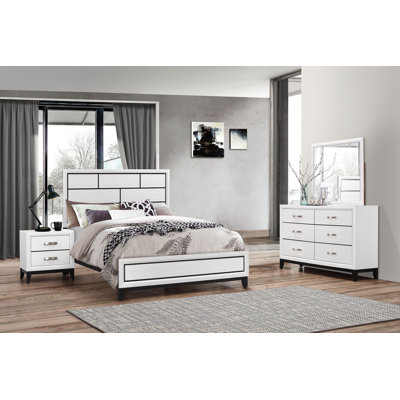Ensemble de chambre à coucher à panneau 4-1 Yadier