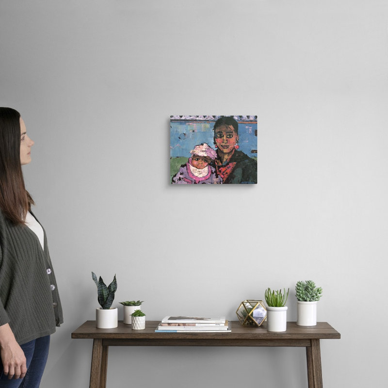 Reproduction d'art sur toile tendue, "Espagnole mère Anna Kostenko", Toile tendue, H 11 po x l 14 po x P 1,25 po