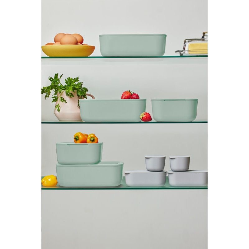 Caraway 14Pc Glass Food Storage Set, Navy