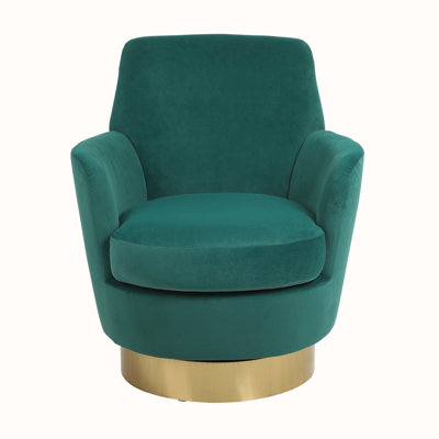 Swivel Barrel Chair, Accent Chair, Armchair With Stainless Steel Base