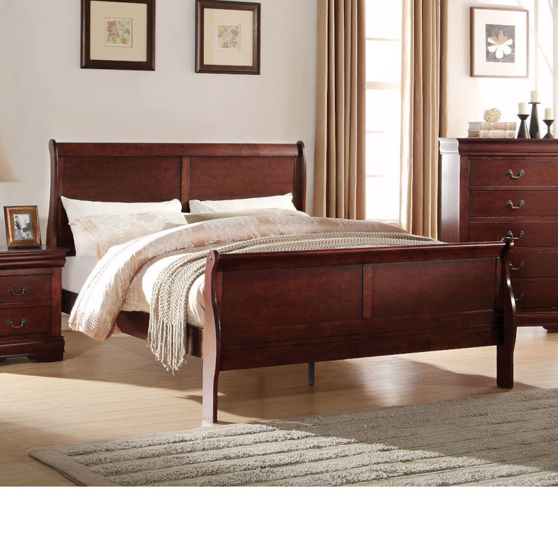 Teitelbaum Sleigh Bed, Queen, Cherry