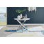 Tierra Modern Chrome Metal & Veneer Round Dining Table Set with 4 Upholstered Faux Leather Chairs-87471430-87471434