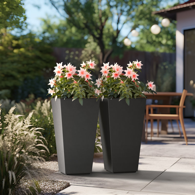 Brimer Handmade Planter Box, Charcoal Black