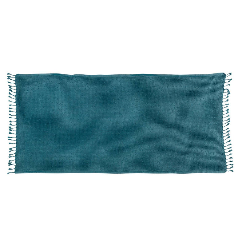Serviette de bain gaufrée Kafthan, Bleu sarcelle
