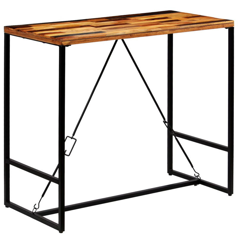 Lopez Square Wood Top Dining Table, H106 x L120 x W60cm