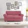 Elastic Textured Grid Separate Box Cushion Loveseat Slipcover