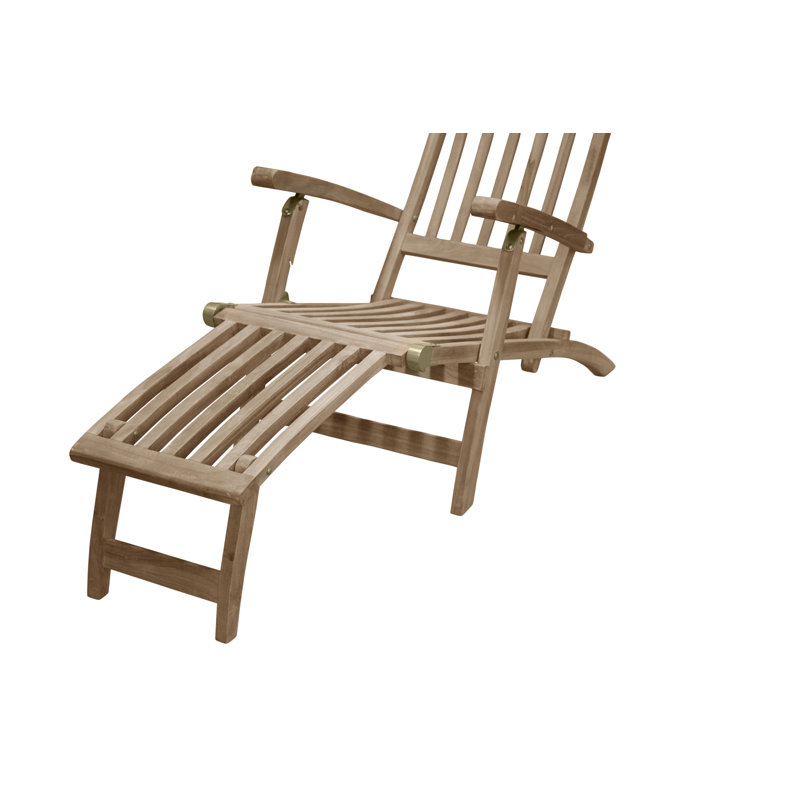 Baek 150cm Long Reclining Acacia Single Chaise
