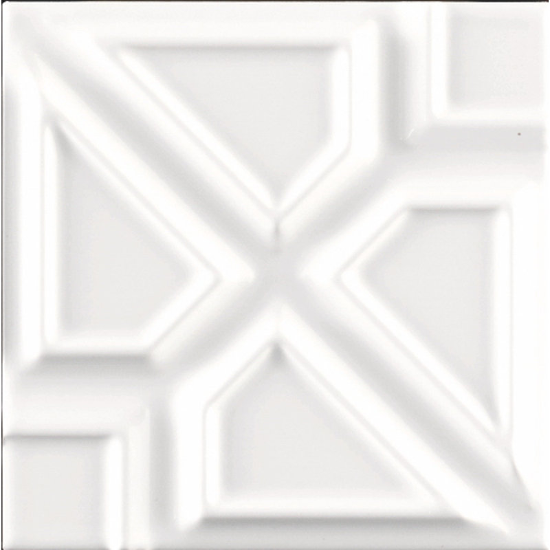 Carrelage mural italien brillant 5 po x 5 po Grazia Milano, Blanc Bianco