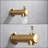 Kree Collection Shower System: 8" Round Shower Head, Single Handle Set, Tub Spout, & Rough-in Valve Included - Brushed Gold-92460982