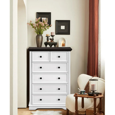 Classic 6 Storage Cabinet,  Accent Drawer Dresser，Closet Organizers for Living Room, Bedroom