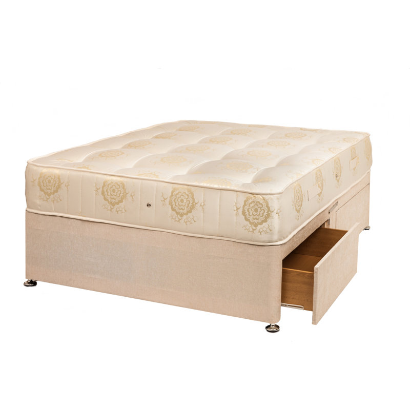 Orthopaedic Divan Bed Set, 1 Drawer, Small Double (4')