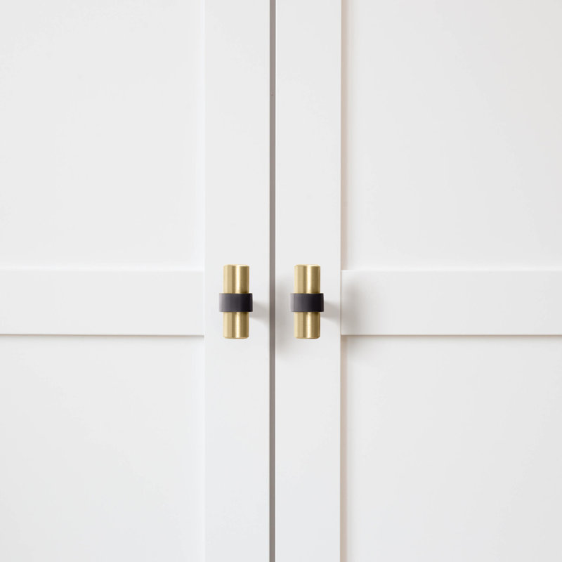 Emery 1 1/2" Length Bar Pull Multipack, Satin Gold/Matte Black