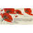 Abstract Red Flowers in the Wind - Gray Contemporary Canvas