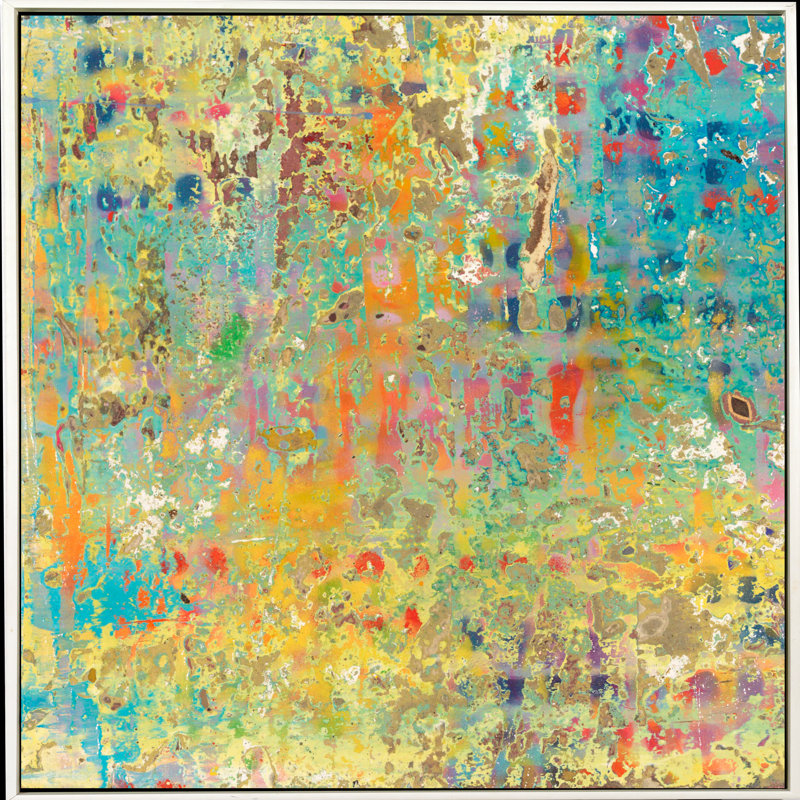 5 Below Sunrise Painting, 36" H x 36" W, White Framed