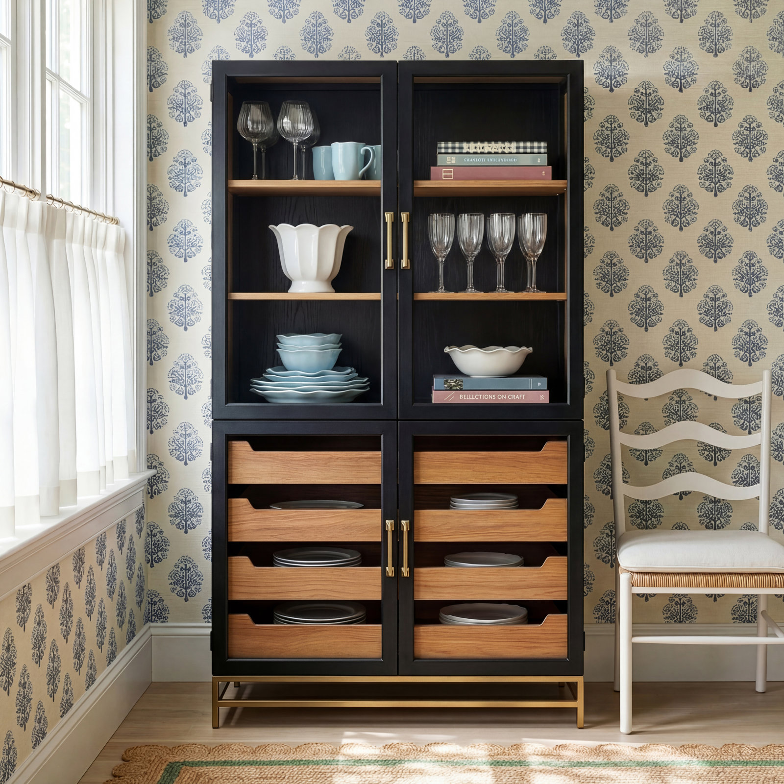 Quincey Pine Accent Cabinet