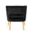 Ballentine Mid-Century Modern Accent Chair with Channel Stitching and Rubberwood Legs-1636391747