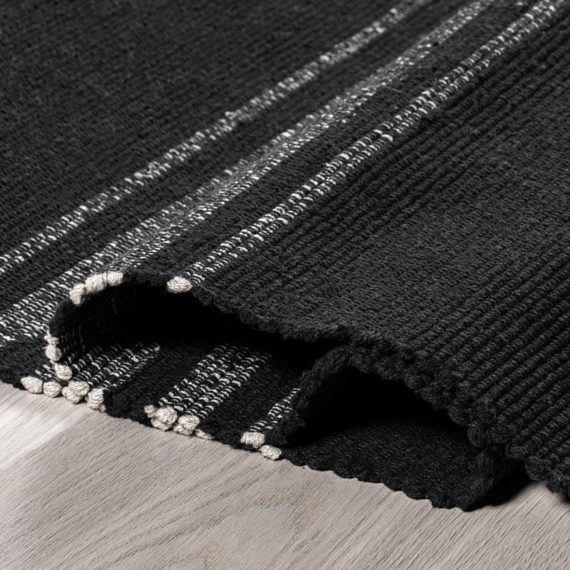 Tapis rayé en coton Aloizas, Rectangle 4pi x 6 pi