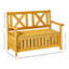 Banc de patio en bois avec boîte de rangement Outsunny-113696060