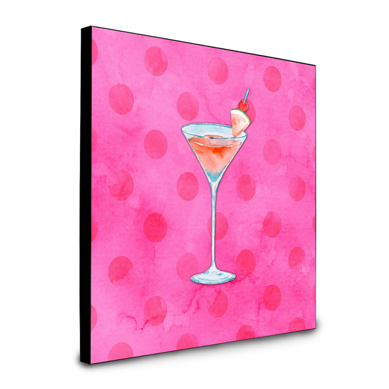 Panneau mural martini art Dorning, Rose