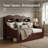 Twin-Size Daybed Frame, Platform Bed With Storage, Espresso Wooden Daybed, No Spring Box Required, Vintage Style-342022452