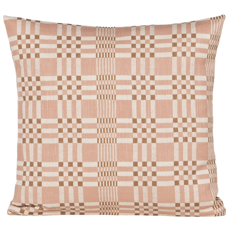 Modular Print Accent Pillow, Square 18", Pink, Feather