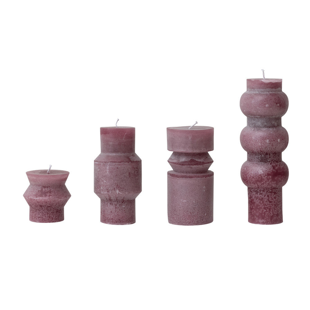 Unscented Totem Pillar Candle, Purple