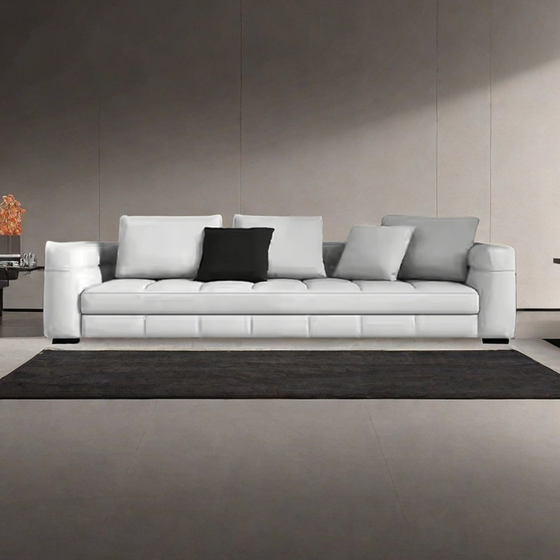 Grand canapé plat minimaliste en tissu