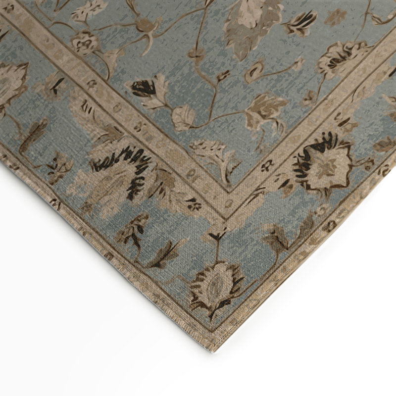 Tapis turc intérieur et extérieur gris, Rectangle 5 pi x 7 pi