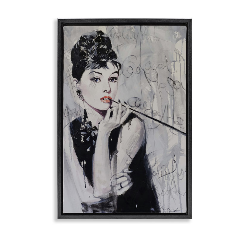 Cadre flottant audacieux et classique Audrey, design par Lucille Lee, Cadre flottant noir de jais, H 25 po x l 17 po