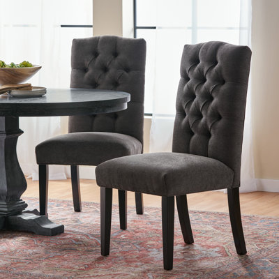 Christopher Knight Home HARRIET KD Tufted Dining Chair Set (2 PCS): Elegant Tufted Design, Durable Construction, Ideal For Dining Rooms