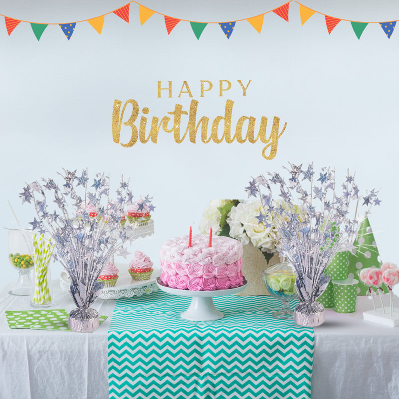 PMU Starburst Balloon Centerpiece - Perfect Party Décor - 15in/7.34cm Prismatic Laser Silver