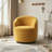 Teddy Fabric Swivel Accent Armchair Barrel Chair With Black Powder Coating Metal Ring-1057082857