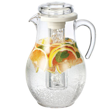 Twine Modern Manor Beverage Dispenser, Glass Carafe, Collapsible