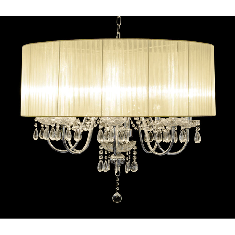 Laurent 8 - Light Drum Chandelier, Cream