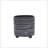 S/2  TRIBAL LOOK FOOTED PLANTER 6/8", BLACK