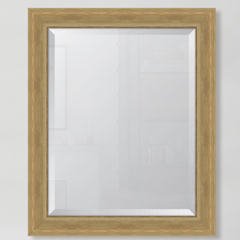 Miroir mural à cadre en résine English, H 34 po x l 28 po, Naturel